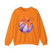 Purple Pumpkin Wrapped In A Bow Unisex Crewneck Sweatshirt