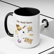 'Side Quest Queen' Accent Coffee Mug