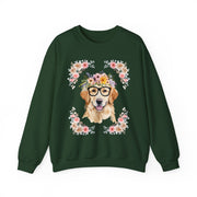 Geeky Goddess Golden Retriever Unisex Crewneck Sweatshirt