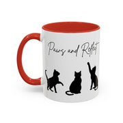 'Paws and Reflect' Cats Accent Coffee Mug