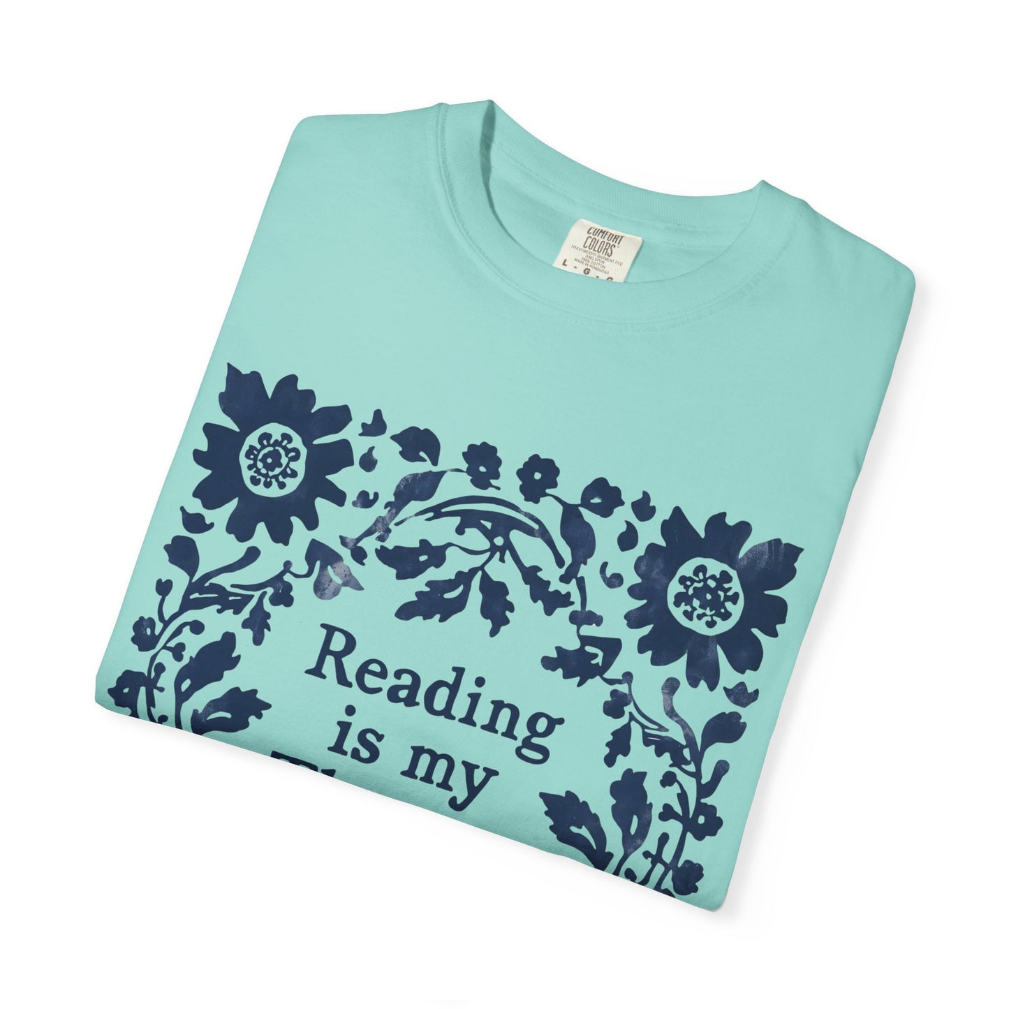 Reading Is My Therapy T-shirt | Floral Wreath Book Lover Tee