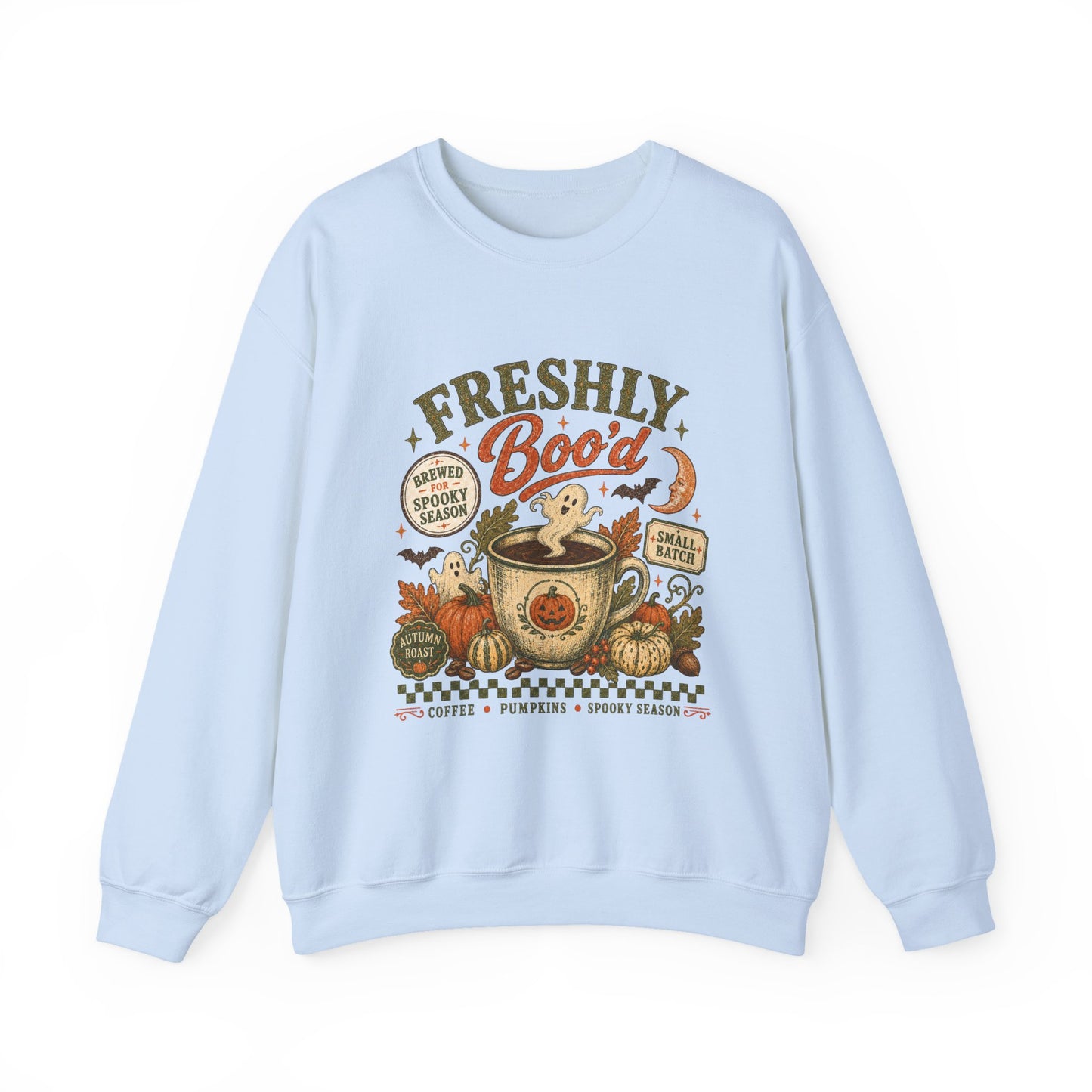Freshly Boo'd Coffee Crewneck Sweatshirt | Pumpkin Spice Autumn