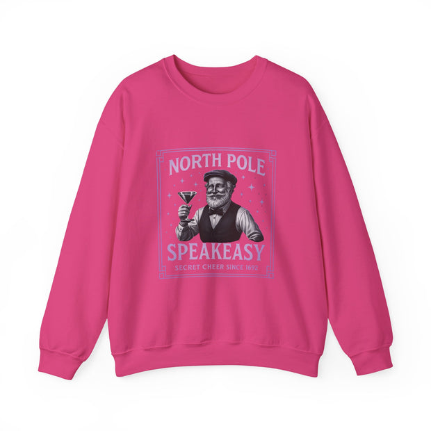 North Pole Speakeasy Crewneck Sweatshirt | Cozy Holiday Gift | Winter Wear | Christmas Sweatshirt | Unisex Comfy Apparel