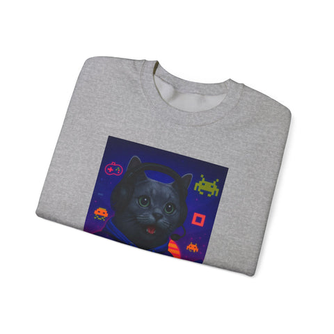 Gamer Cat Crewneck Sweatshirt - Cozy Unisex Gaming Apparel, Cool Cat Sweatshirt, Perfect Gift for Cat Lovers, Unisex Sweatshirt, Retro [...]