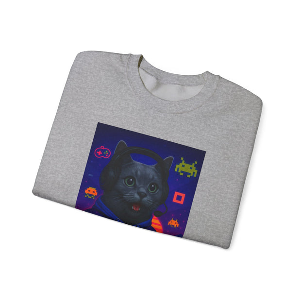 Gamer Cat Crewneck Sweatshirt - Cozy Unisex Gaming Apparel, Cool Cat Sweatshirt, Perfect Gift for Cat Lovers, Unisex Sweatshirt, Retro [...]