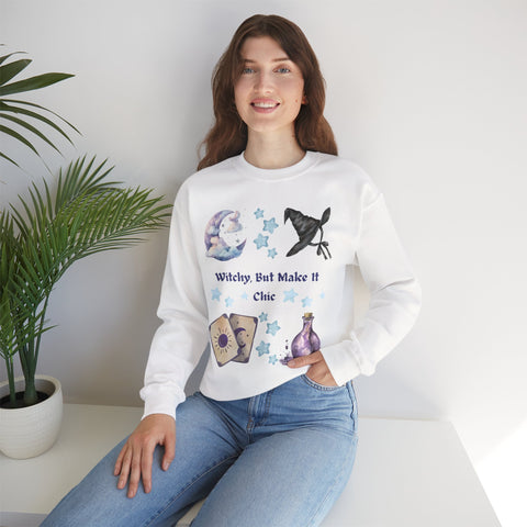 'Witchy, But Make It Cute' Unisex Crewneck Sweatshirt