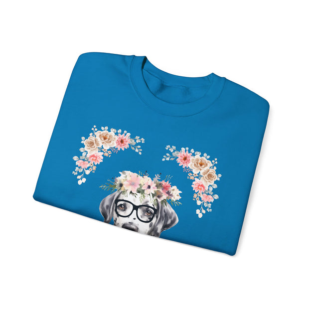 Geeky Goddess Dalmatian Unisex Crewneck Sweatshirt
