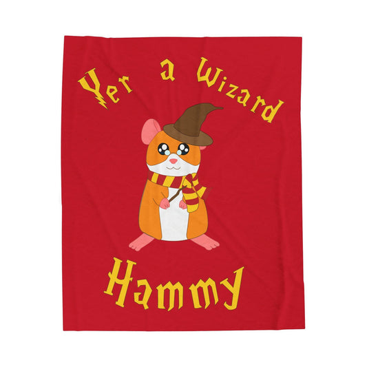 Yer a Wizard Hammy Velveteen Plush Blanket | Cute Wizard Hamster