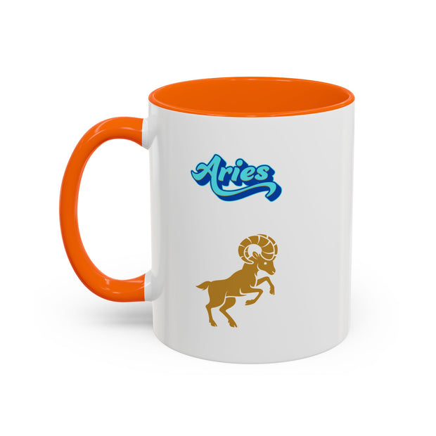 'Aries' Zodiac Accent Coffee Mug