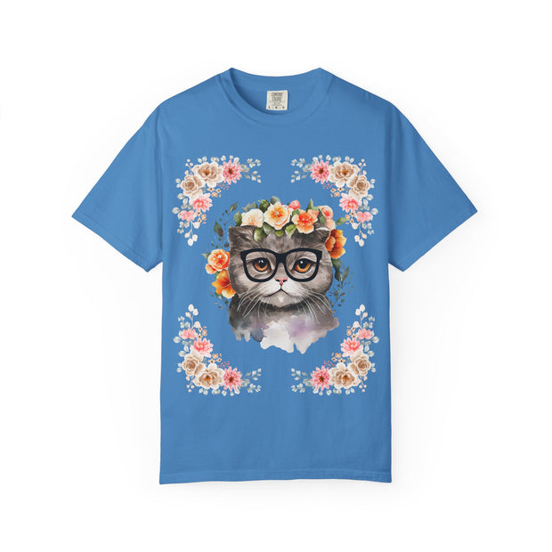 Geeky Goddess Gray Cat Unisex T-Shirt