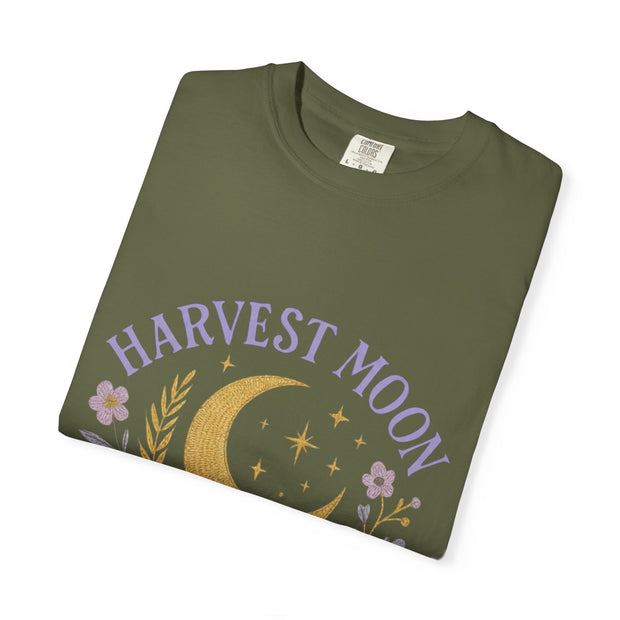 Harvest Moon Society Unisex T-Shirt, Cozy Graphic Tee, Astrology Apparel, Gift for Moon Lovers, Autumn Style, Casual Wear