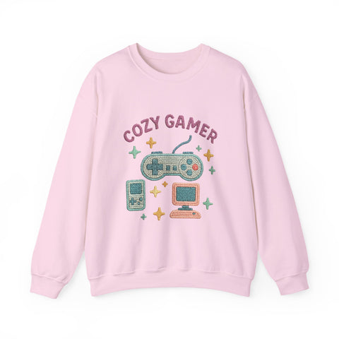 Cozy Gamer Sweatshirt, Unisex Crewneck, Gaming Gift, Comfortable Outfit, Video Game Apparel, Casual Style