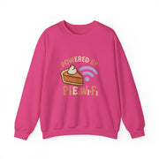Powered by Pie and Wi-Fi Crewneck Sweatshirt, Cozy Sweatshirt Gift, Funny Thanksgiving Apparel, Comfy Fall Wear, Unisex Sweater
