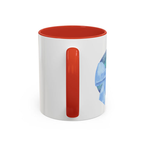 Blue/Green Planet Wrapped In A Bow Accent Coffee Mug