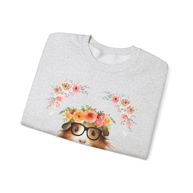 Geeky Goddess Guinea Pig Unisex Crewneck Sweatshirt
