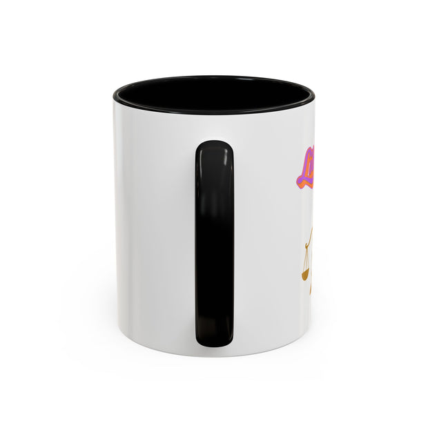 'Libra' Zodiac Accent Coffee Mug