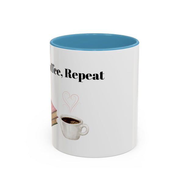 'Books, Coffee, Repeat' Accent Coffee Mug