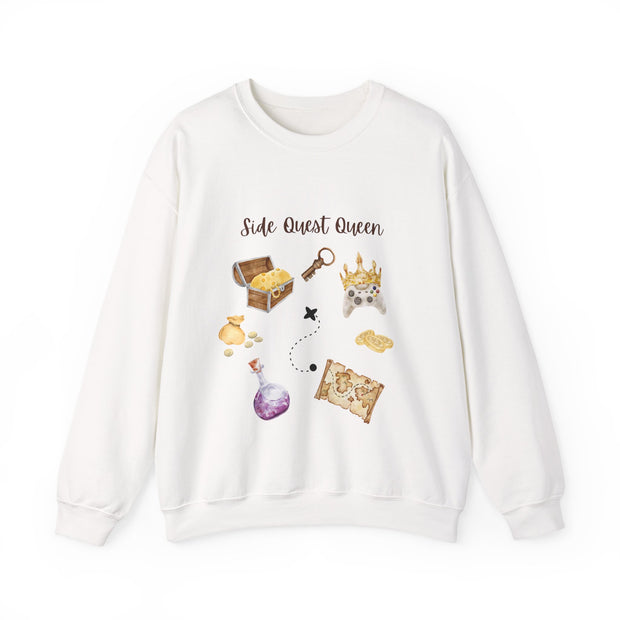 'Side Quest Queen' Unisex Crewneck Sweatshirt