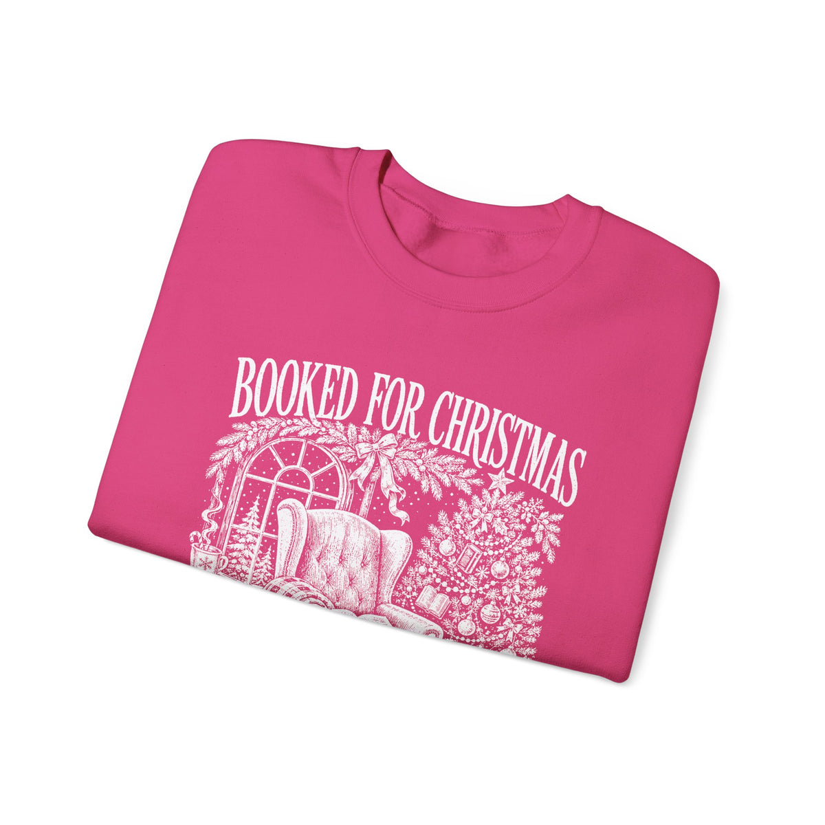 Booked for Christmas Sweatshirt, Book Lover Christmas Crewneck, Cozy Reader Sweater, Bookish Holiday Shirt, BookTok Christmas Gift