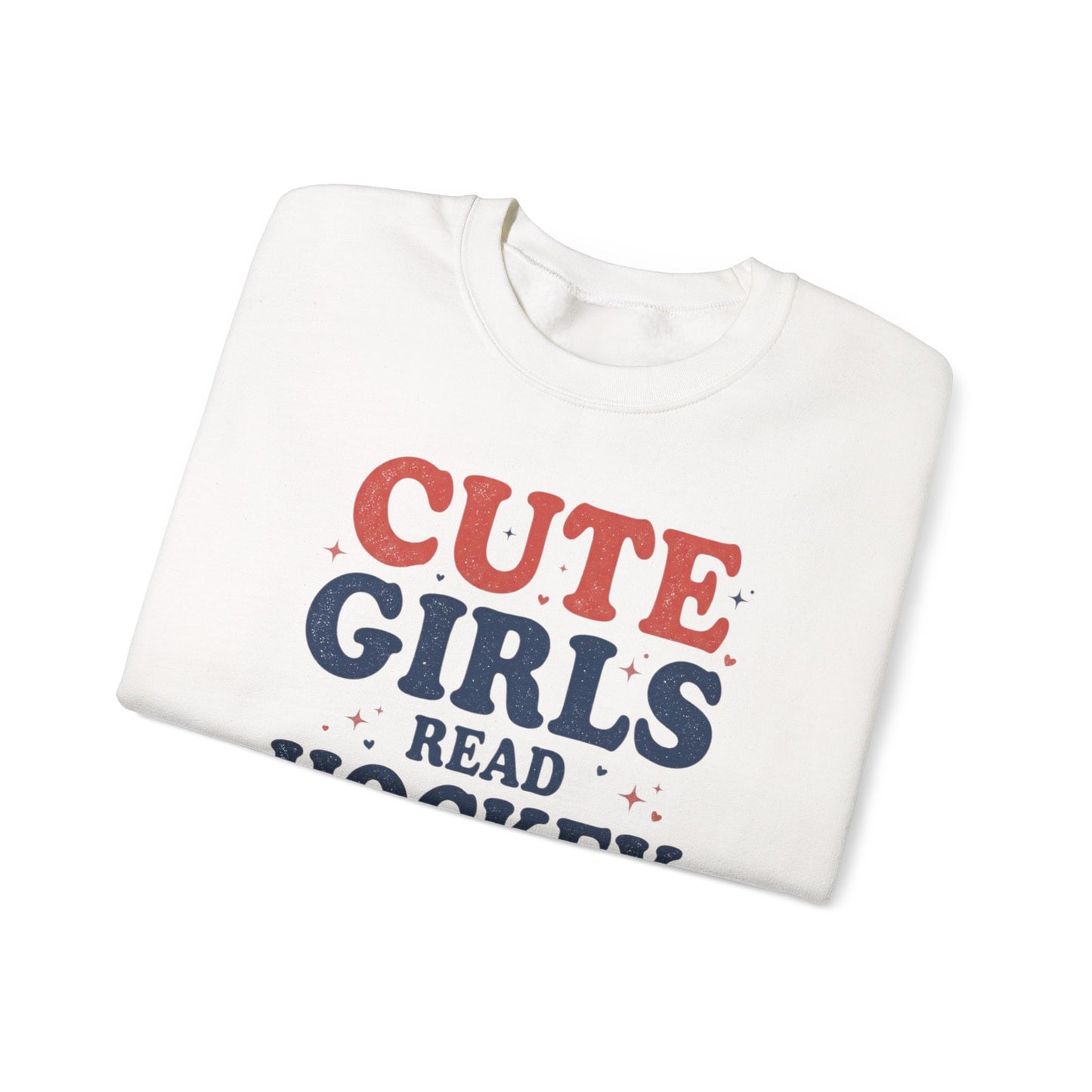 Cute Girls Read Hockey Romance Sweatshirt, Hockey Romance Booktok Crewneck, Sports Romance Reader Pullover