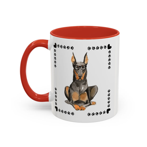 Geeky Good Doberman Accent Coffee Mug