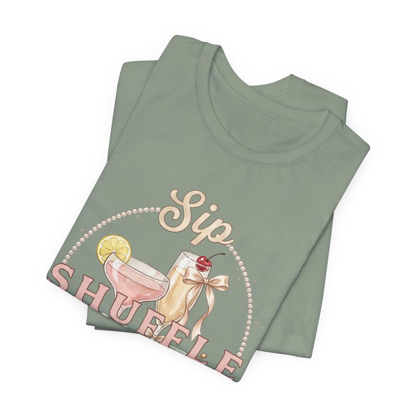 Sip Shuffle Repeat Shirt, Mahjong Social Club Tee, Pastel Girls Night Graphic Shirt, Mahjong Lover Gift