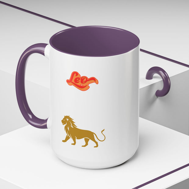 'Leo' Zodiac Accent Coffee Mug