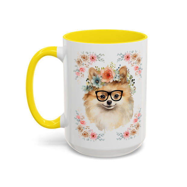 Geeky Goddess Pomeranian Accent Coffee Mug