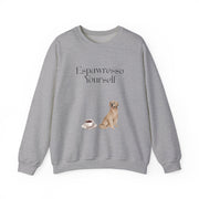 'Espawresso Yourself' Golden Retriever Unisex Crewneck Sweatshirt