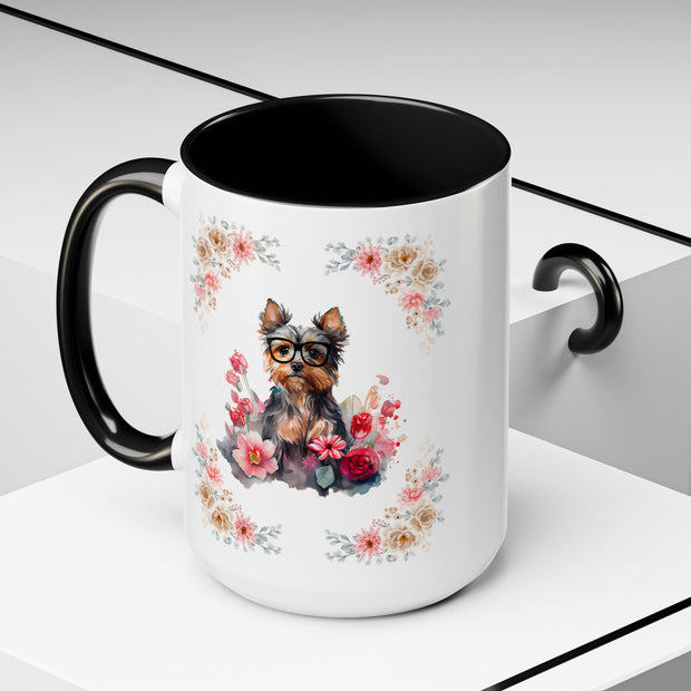 Geeky Goddess Yorkie Accent Coffee Mug