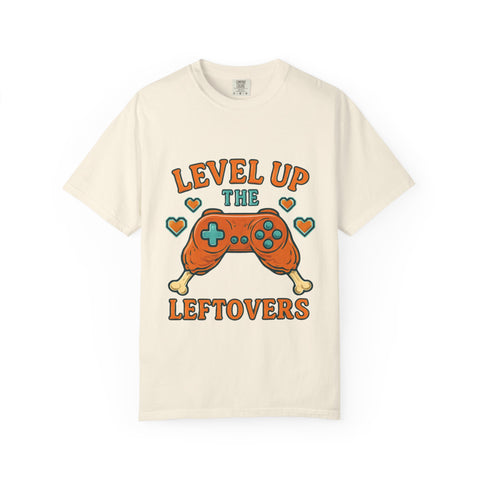 Gamer T-shirt - Level Up the Leftovers | Unisex Gaming Tee, Casual Wear, Game Night Shirt, Gift for Gamers, Funny Apparel