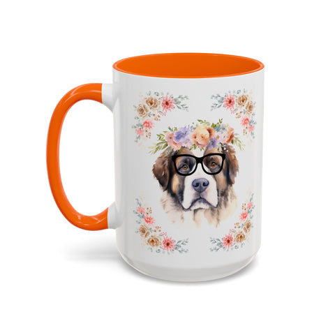 Geeky Goddess Saint Bernard Accent Coffee Mug