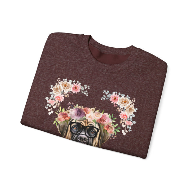 Geeky Goddess English Mastiff Unisex Crewneck Sweatshirt