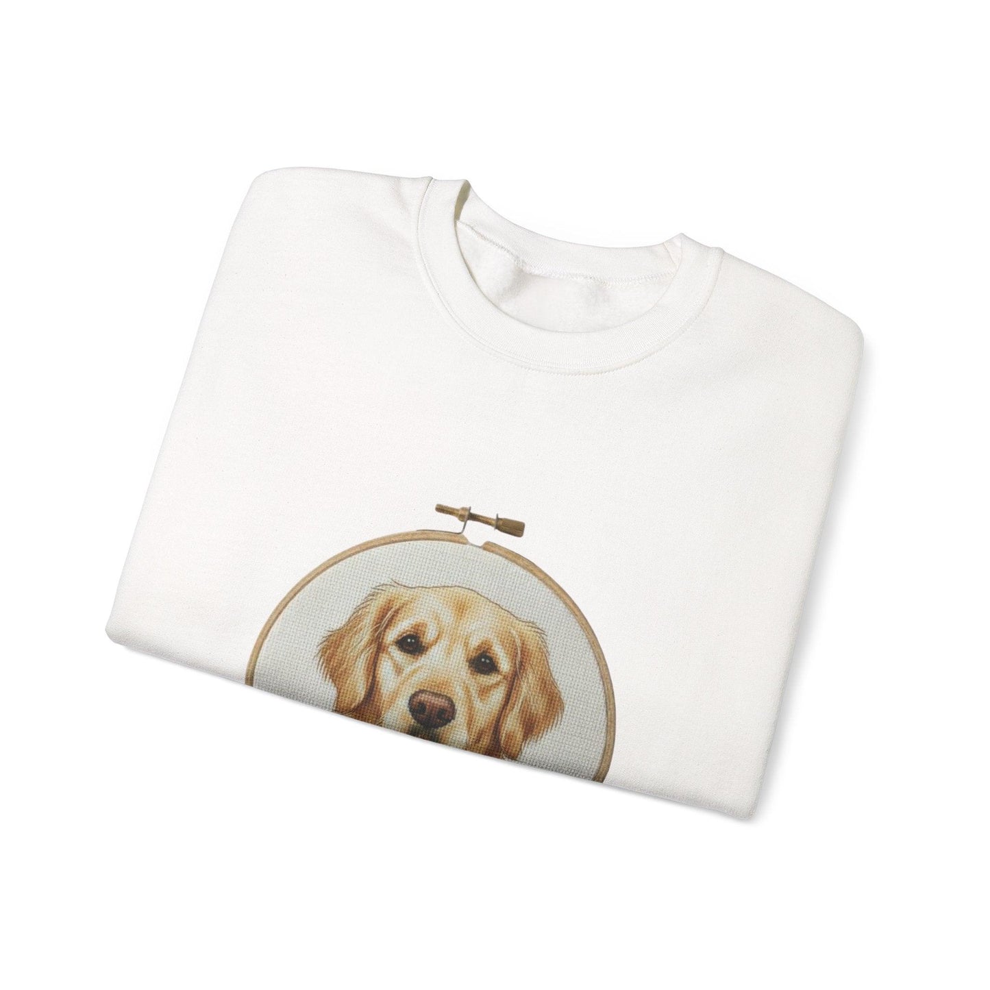 Golden Retriever Sweatshirt, Dog Mom Gift, Vintage Embroidery Style Pet Lover Crewneck