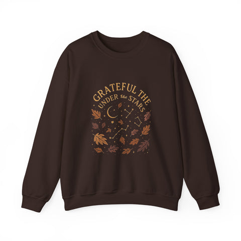 Grateful Under the Stars Sweatshirt - Cozy Unisex Crewneck, Perfect for Fall, Thanksgiving, Gift for Friends, Family