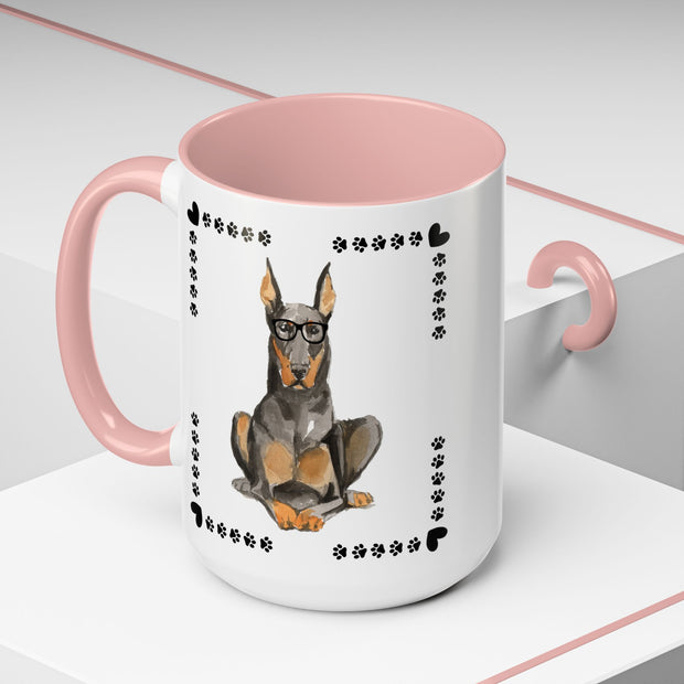 Geeky Good Doberman Accent Coffee Mug