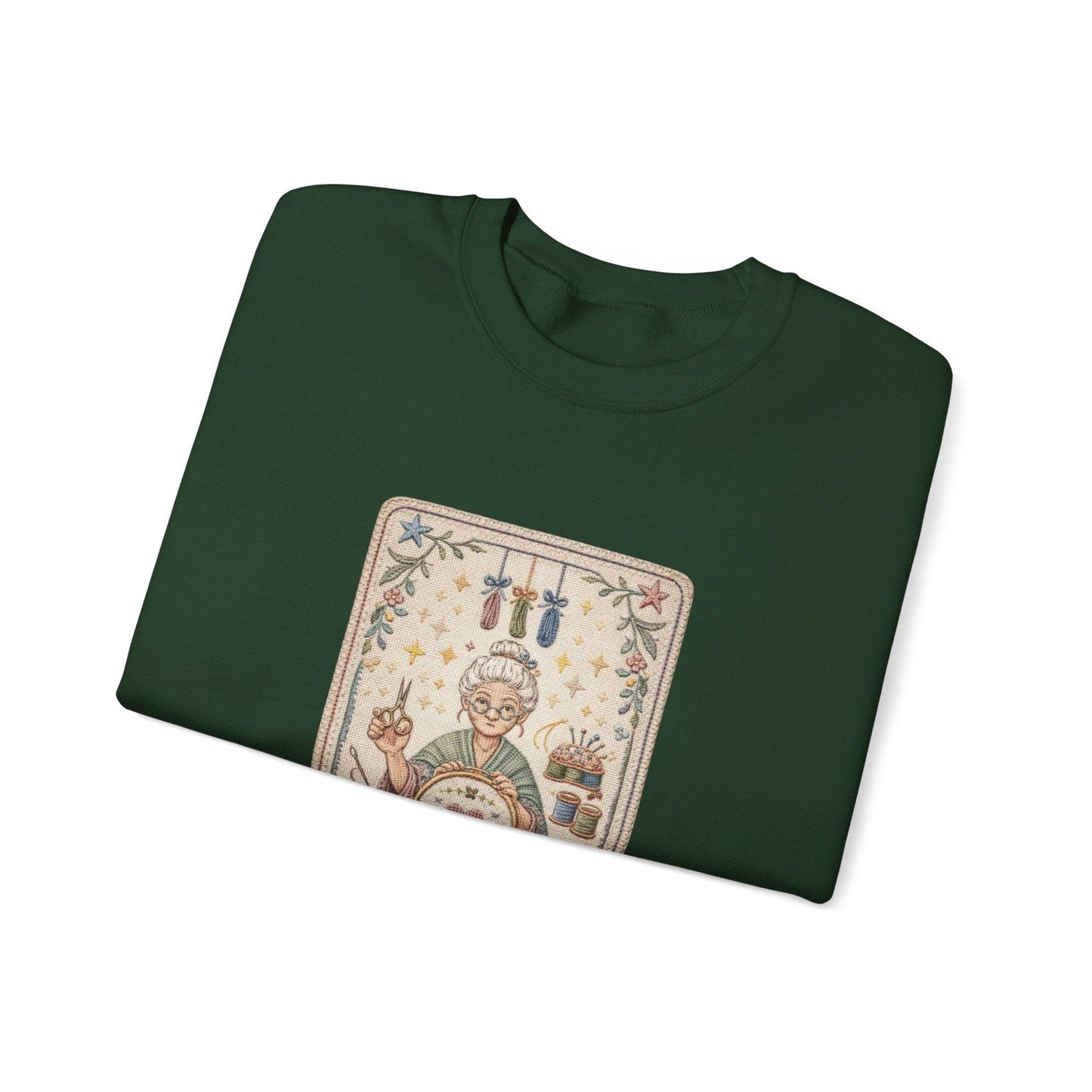 Vintage Embroiderer Illustration Sweatshirt | The Stitcher Crewneck