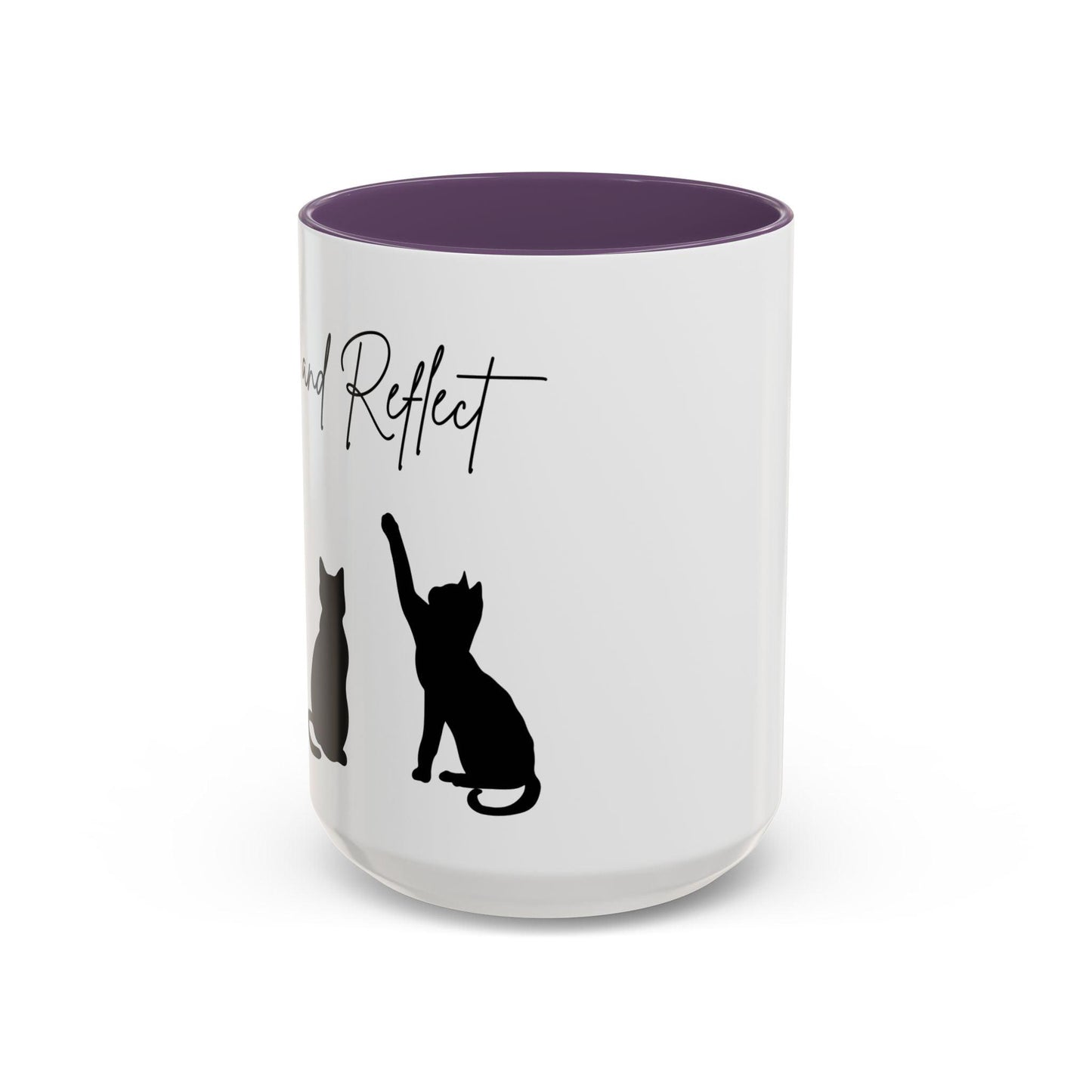 'Paws and Reflect' Cats Accent Coffee Mug