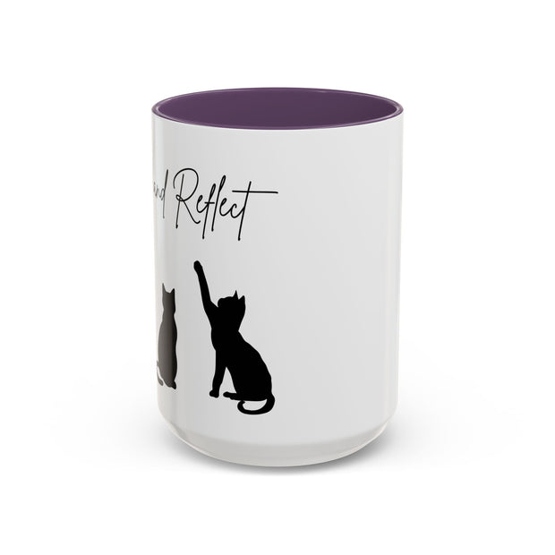 'Paws and Reflect' Cats Accent Coffee Mug