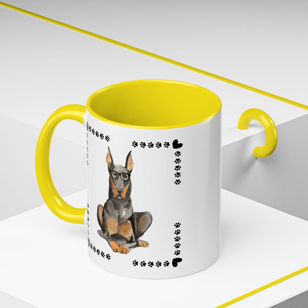 Geeky Good Doberman Accent Coffee Mug