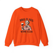 Mrs. Claus Wine Club Sweatshirt - Cozy Gift for Wine Lovers, Holiday Apparel, Funny Christmas Sweatshirt, Sip Happens Fashion
