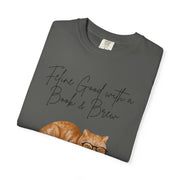 'Feline Good with a Book & Brew' Unisex T-Shirt
