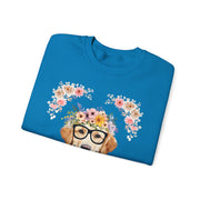 Geeky Goddess Golden Retriever Unisex Crewneck Sweatshirt