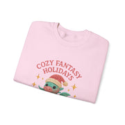 Cozy Fantasy Holidays Sweatshirt, Cute Dragon Gift, Unisex Holiday Apparel, Warm Crewneck Sweater, Casual Winter Outfit