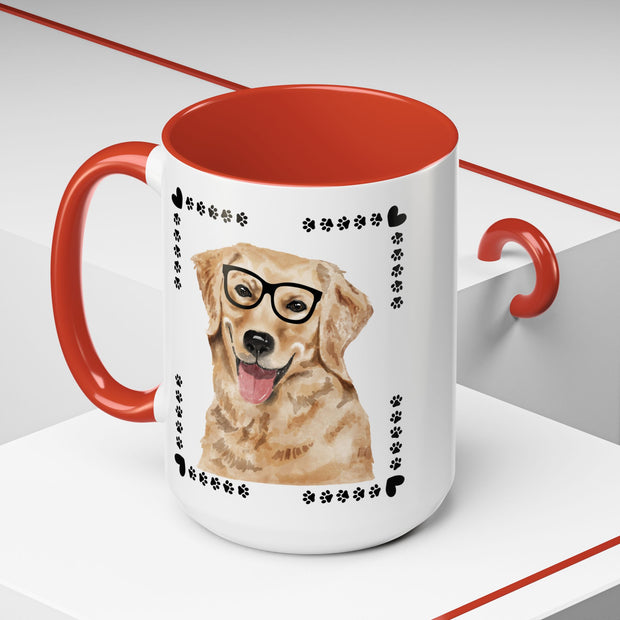Geeky Good Golden Retriever Accent Coffee Mug
