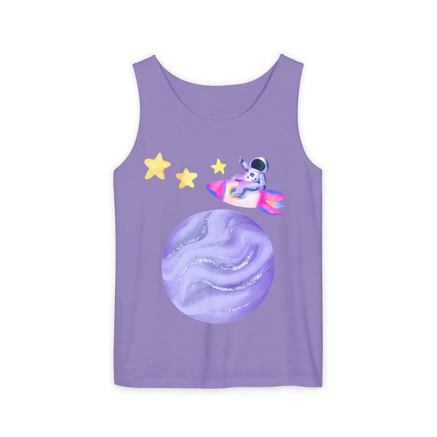 Astronaut Taking Off In Space Unisex Tank Top