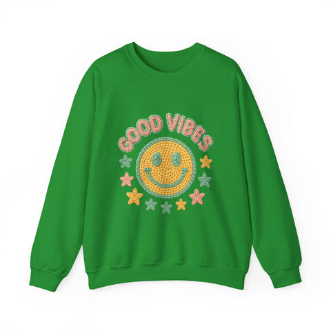 Good Vibes Crewneck Sweatshirt, Cozy Unisex Sweatshirt, Happy Apparel Gift, Positive Energy Fashion, Comfortable Casual Wear, Trendy [...]