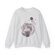 Astronaut Flying To The Moon Unisex Crewneck Sweatshirt