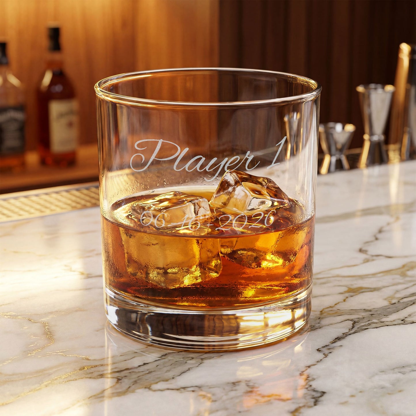Player 2 Has Joined the Party Whiskey Glass, Personalized Gamer Groom Glass, Custom Wedding Whiskey Tumbler, Groom Gift