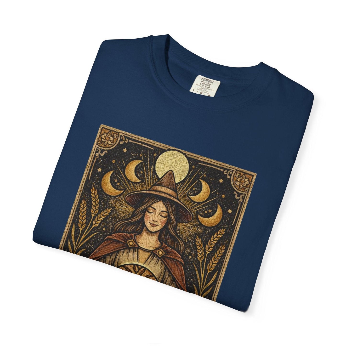 Sourdough Witch T-Shirt | Vintage Witch Art, Moon Phases, Baking Theme